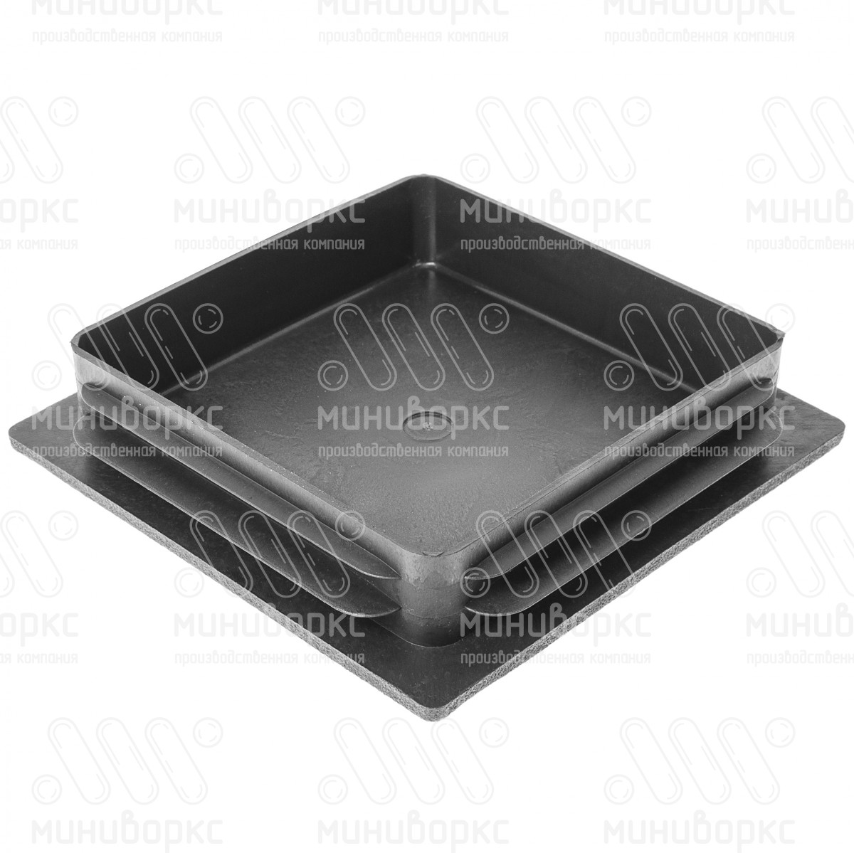 Заглушка пластиковая для квадратной трубы сечением 120х120 мм, цвет черный – 120-120ПЧВ - 3