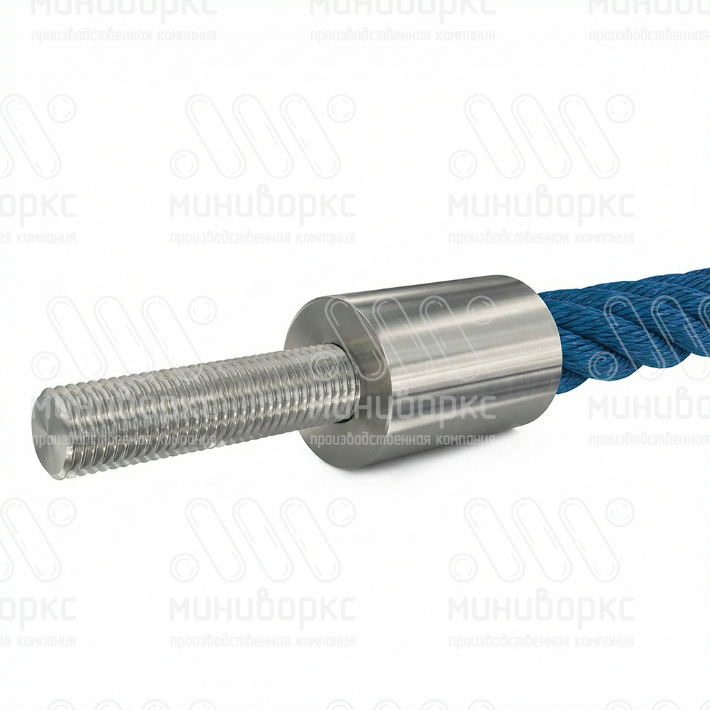 Втулка A16-BK, алюминиевая, для каната Ø16 мм и шпильки M10/12, цвет металл – A16-BK - 4